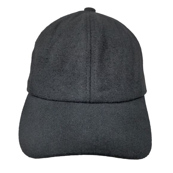 Unbranded Men's Strapback Hat Black Adjustable 100% Polyester Blank - Picture 1 of 7